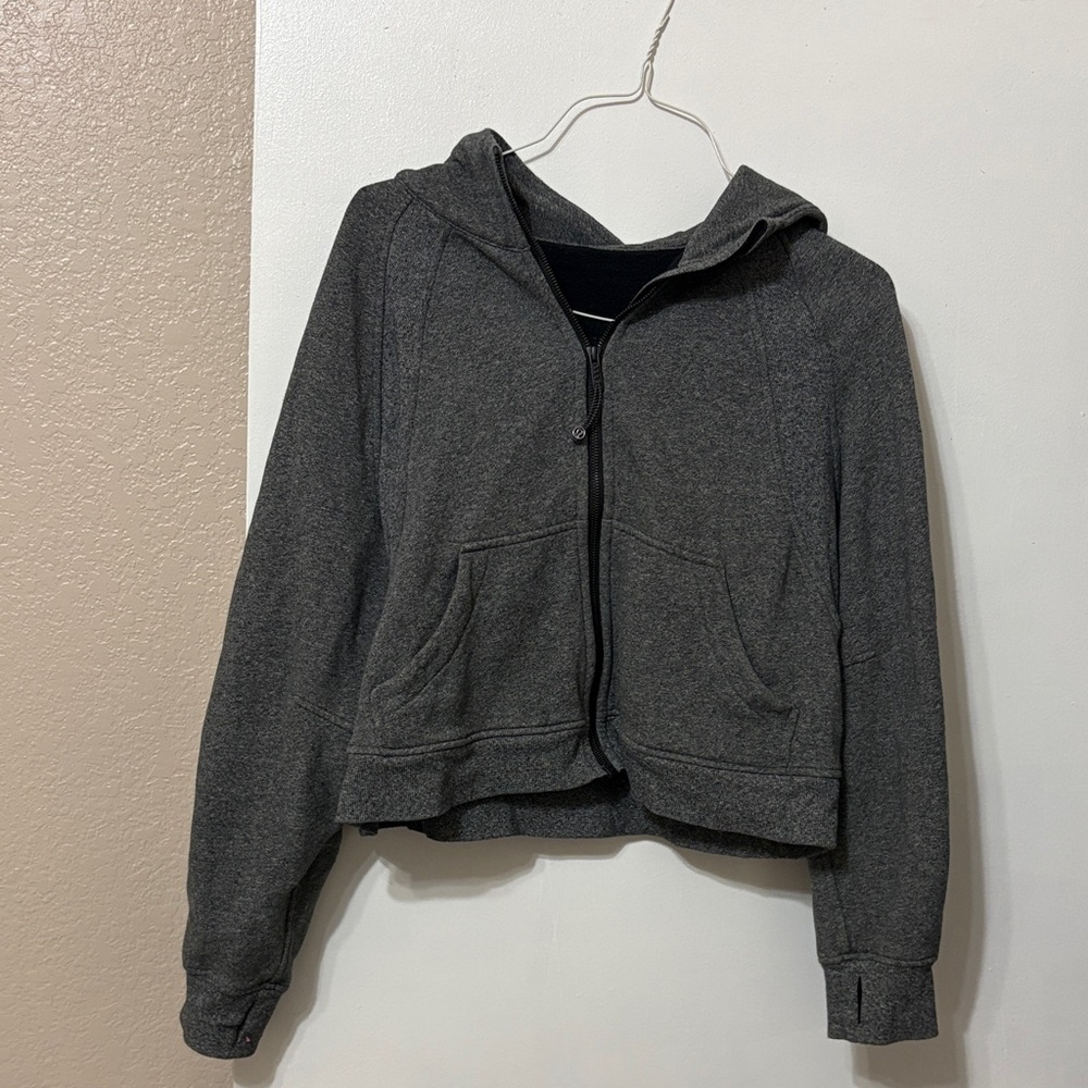 Dark grey Lululemon scuba hoodie m/l